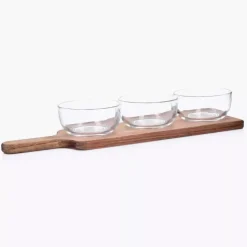 ACACIA ZESTAW 3 MISEK 12CM NA TACY