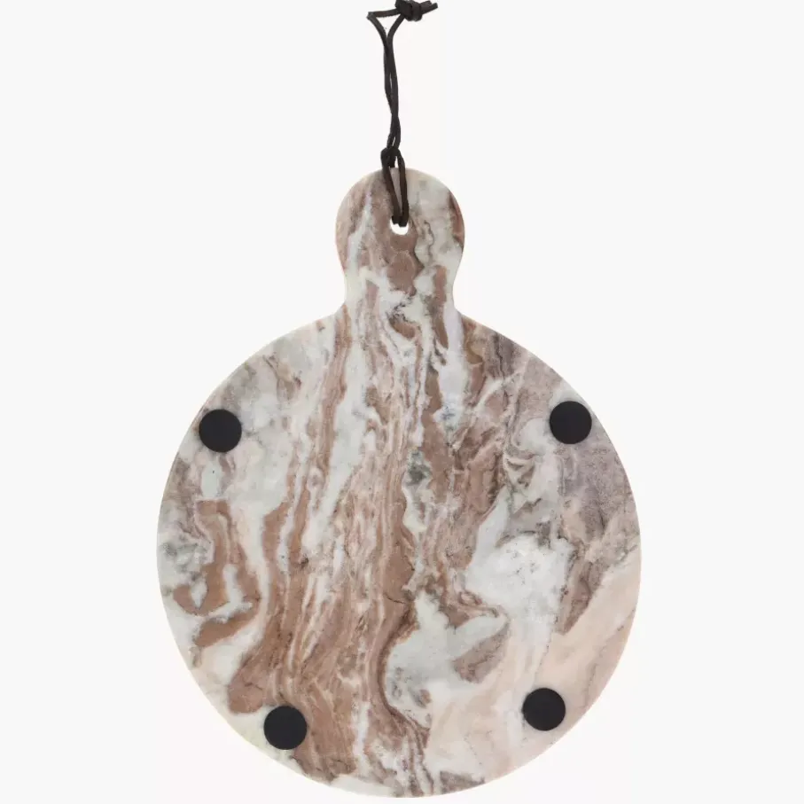 ADELSTEN BEIGE MARMUR. DESKA DO KROJENIA OKRĄGŁA 28X35X1,5CM BEŻ