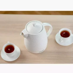 Czajnik elektryczny i 2 filiżanki CONCEPT 1,5 l biały ceramiczny