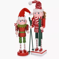 Dekoracja świąteczna figurka z lizakiem DUKA NORALF ELF 25 cm czerwona zielona