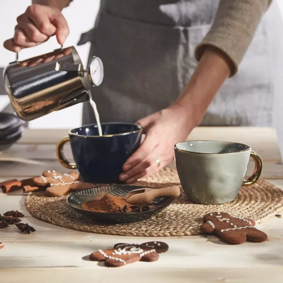 Dzbanek do mleka z termometrem DUKA BARISTA 600 ml srebrny stal nierdzewna