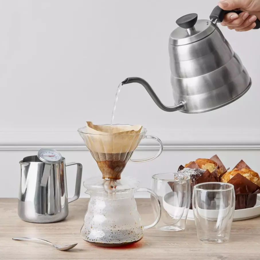 Dzbanek do mleka z termometrem DUKA BARISTA 600 ml srebrny stal nierdzewna