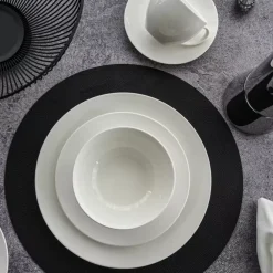 Filiżanka ze spodkiem DUKA EVERYDAY 250 ml biała porcelanowa