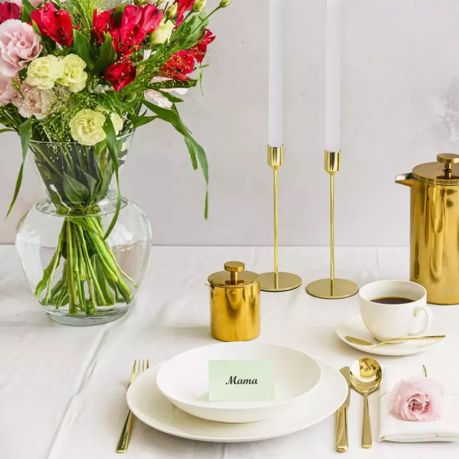 Filiżanka ze spodkiem DUKA EVERYDAY 250 ml biała porcelanowa