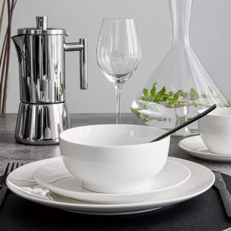 Filiżanka ze spodkiem DUKA EVERYDAY 250 ml biała porcelanowa