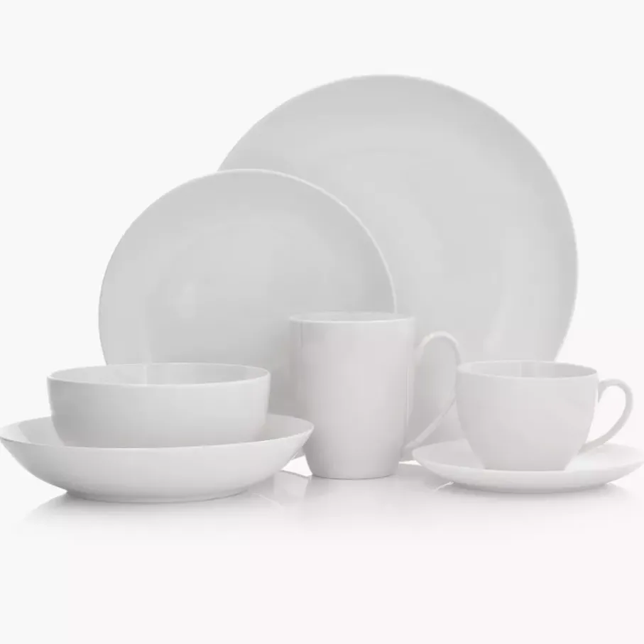 Filiżanka ze spodkiem DUKA EVERYDAY 250 ml biała porcelanowa