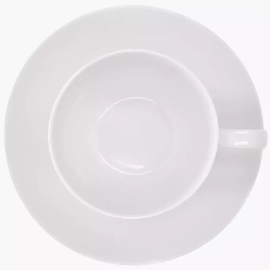 Filiżanka ze spodkiem DUKA FELICIA 300 ml biała porcelana
