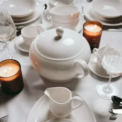 Filiżanka ze spodkiem DUKA FELICIA 200 ml biała porcelana