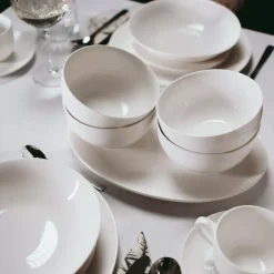 Filiżanka ze spodkiem DUKA FELICIA 200 ml biała porcelana