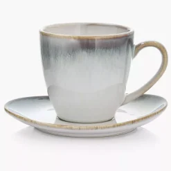 Filiżanka ze spodkiem DUKA FREJA 220 ml porcelana wielokolorowa