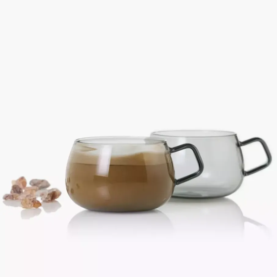 Filiżanki do kawy lub herbaty ADHOC YUNA 400 ml 2 szt. przydymione