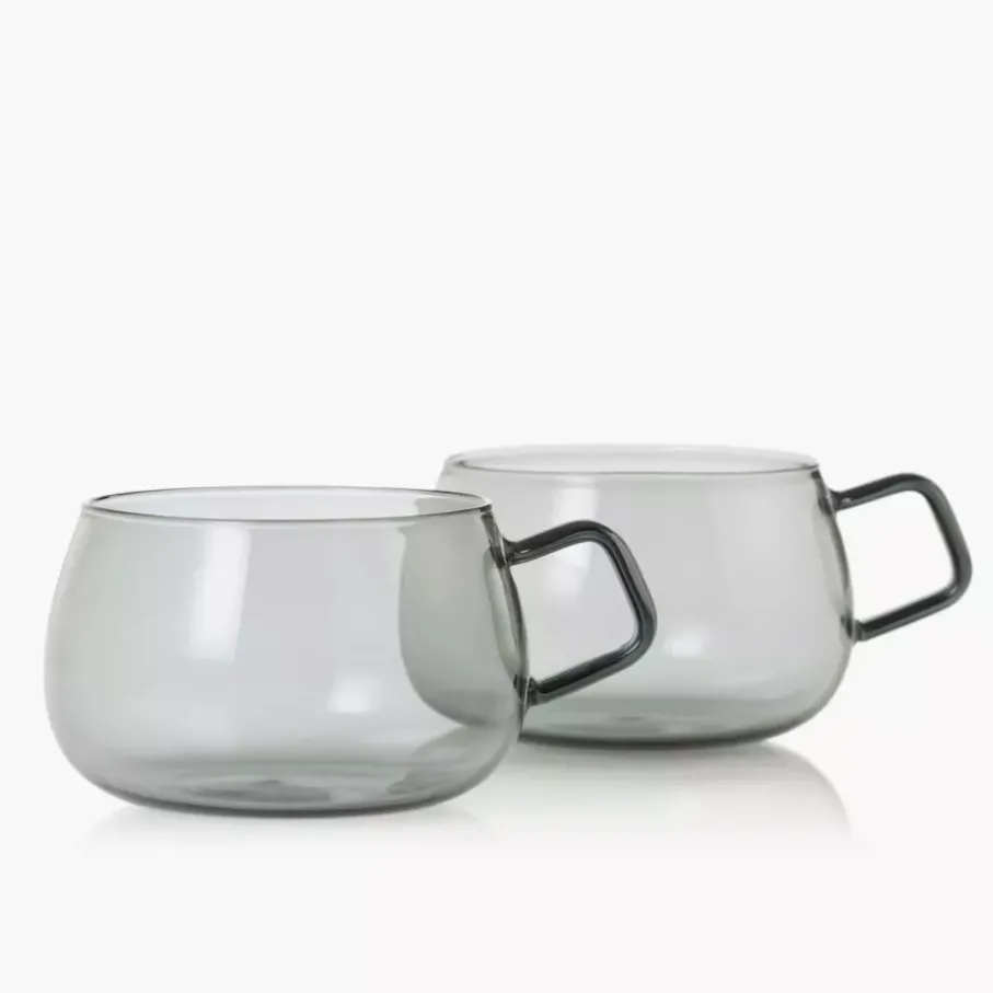 Filiżanki do kawy lub herbaty ADHOC YUNA 400 ml 2 szt. przydymione