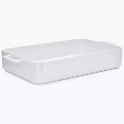 Forma do pieczenia prostokątna DUKA NIKLAS 36x22 cm biała kamionka