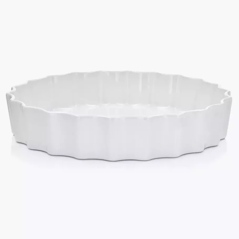 Forma do tarty okrągła DUKA NIKLAS 30 cm biała kamionka