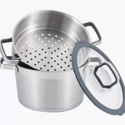 Garnek do gotowania na parze DUKA ESKIL 5200 ml srebrny stal nierdzewna