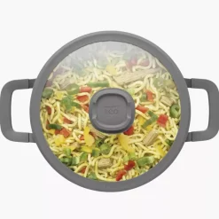 Garnek z pokrywą BERGHOFF STONE 5,6 l czarny aluminiowy