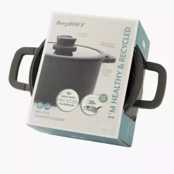 Garnek z pokrywą BERGHOFF STONE 5,6 l czarny aluminiowy