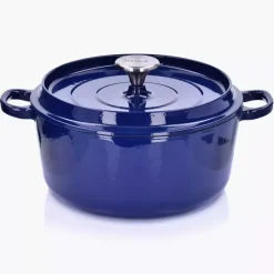 Garnek z pokrywką DUKA BJORN 4200 ml granatowy żeliwo