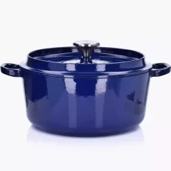 Garnek z pokrywką DUKA BJORN 4200 ml granatowy żeliwo