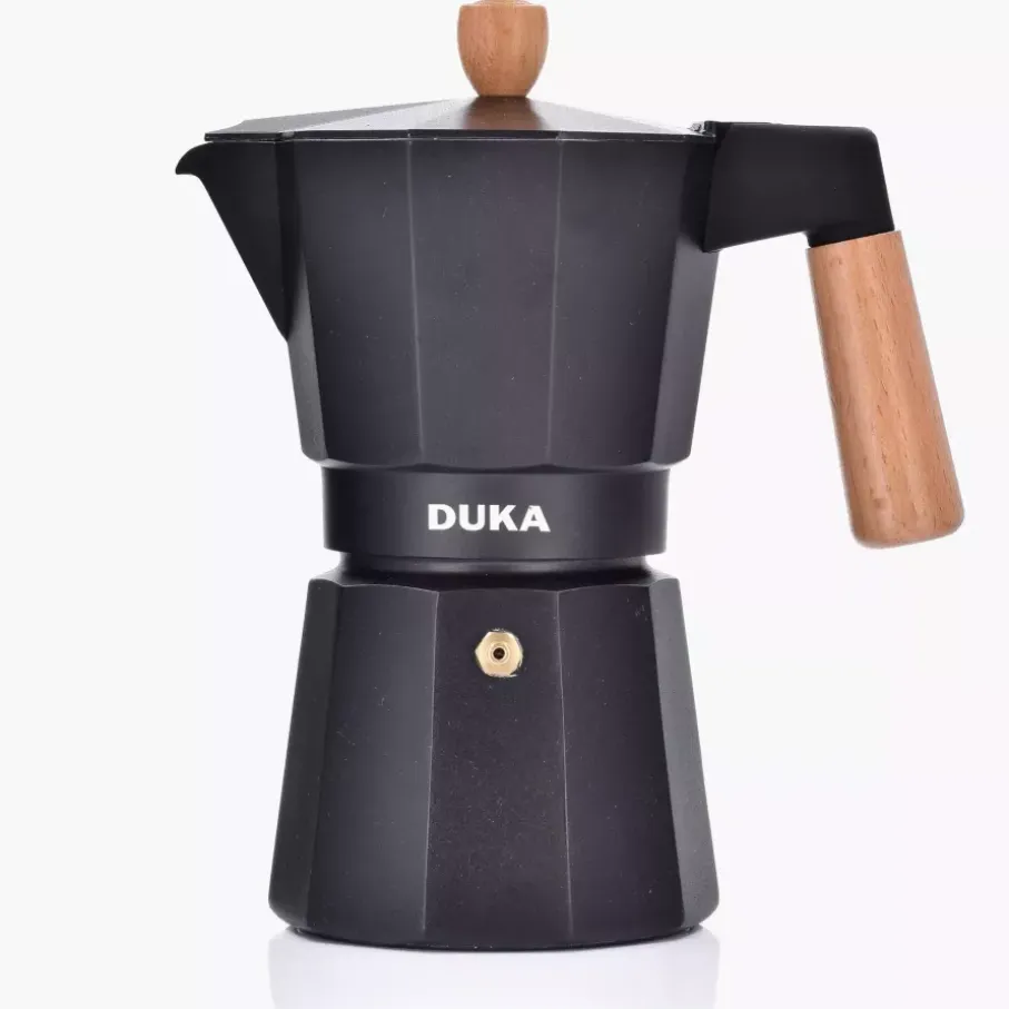 Kawiarka ciśnieniowa na 6 filiżanek DUKA TRYCK SCANDI czarna aluminium