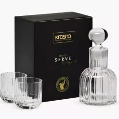 Komplet do whiskey KROSNO Perfect Serve Vintage Karafka 650 ml i 2 szklanki 300 ml