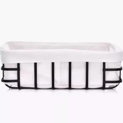 Koszyk na chleb prostokątny DUKA FINT 26x19x9 cm czarny stal