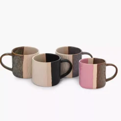 Kubek DUKA KRAFT 250 ml czarny kremowy kamionkowy