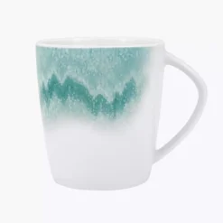 Kubek DUKA SOLVIND 400 ml niebieski biały porcelanowy