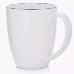 Kubek jumbo DUKA KROG 700 ml biały granatowy porcelana
