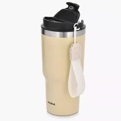 Kubek termiczny DUKA RESA 600 ml kremowy stalowy