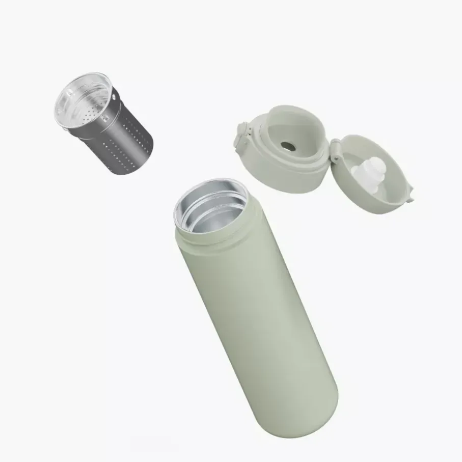 Kubek termiczny termos z zaparzaczem BERGHOFF LEO 700 ml miętowy stalowy