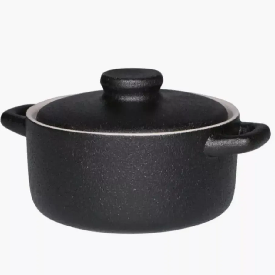 Mini garnek ceramiczny z pokrywką ROBUSTE MAKU 0,38 L 12 cm