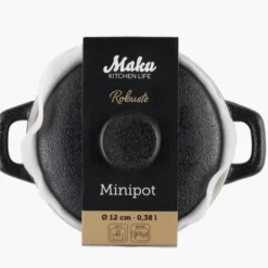 Mini garnek ceramiczny z pokrywką ROBUSTE MAKU 0,38 L 12 cm