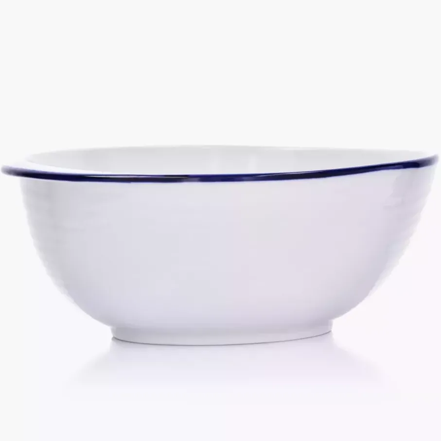Misa sałatkowa DUKA KROG 2000 ml biała granatowa porcelana