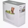 Misa sałatkowa ze sztućcami DUKA ACACIA 24 cm 3500 ml porcelana biała