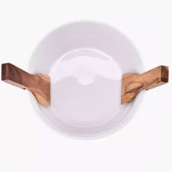 Misa sałatkowa ze sztućcami DUKA ACACIA 24 cm 3500 ml porcelana biała