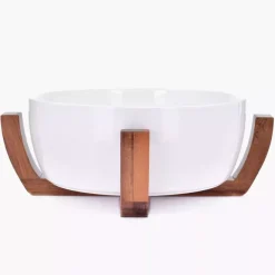 Misa sałatkowa z podstawą DUKA ACACIA 3000 ml biała porcelana
