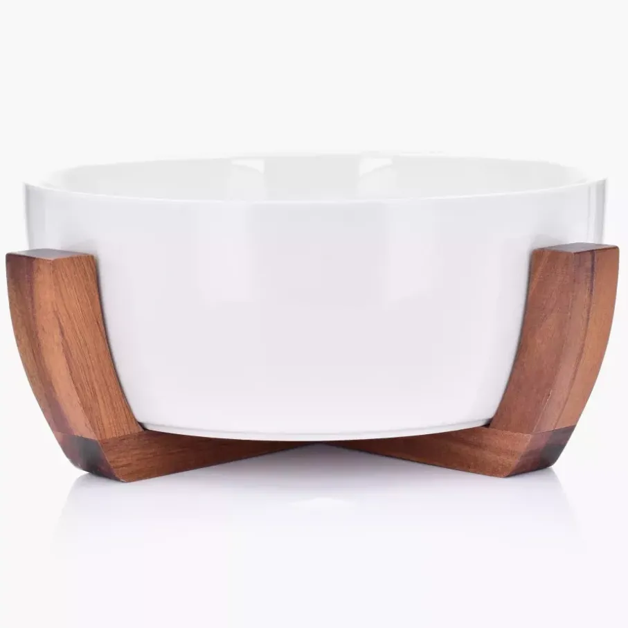 Misa sałatkowa z podstawą DUKA ACACIA 3000 ml biała porcelana