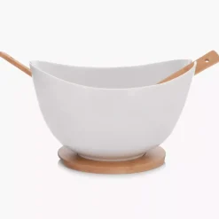 Misa ze sztućcami DUKA BAMBOO 28 cm biała