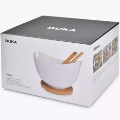 Misa ze sztućcami DUKA BAMBOO 28 cm biała