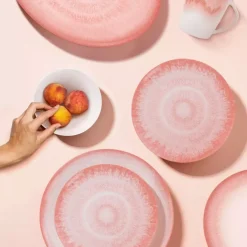 Miseczka DUKA SOLVIND 17 cm różowa biała porcelanowa