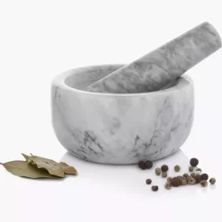 Moździerz kuchenny DUKA MARBLE 11,8x6,2 cm jasnoszary marmurowy