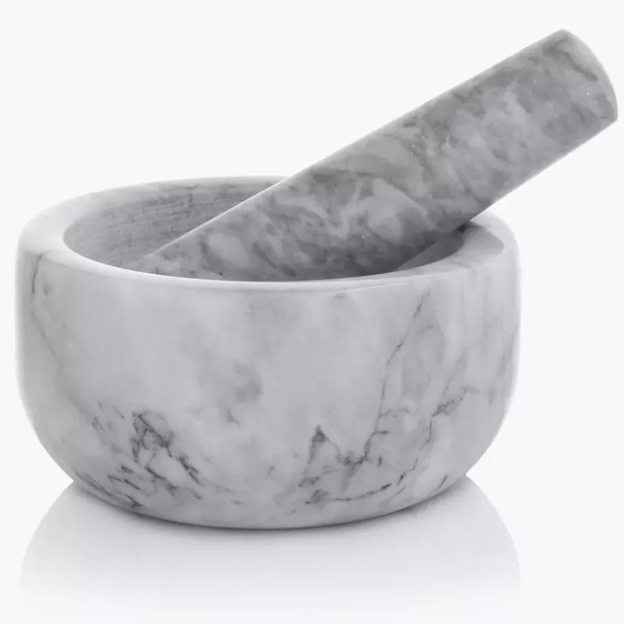 Moździerz kuchenny DUKA MARBLE 11,8x6,2 cm jasnoszary marmurowy
