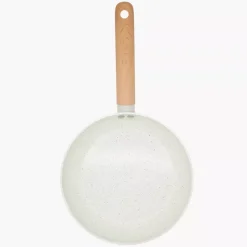 Patelnia z powłoką ceramiczną DUKA GRAN 24 cm beżowa szara aluminiowa