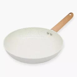 Patelnia z powłoką ceramiczną DUKA GRAN 24 cm beżowa szara aluminiowa