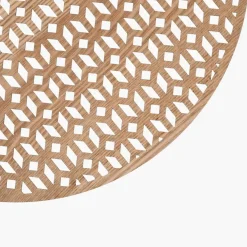 Podkładka na stół beżowa okrągła 38 cm drewniana DUKA SENSU