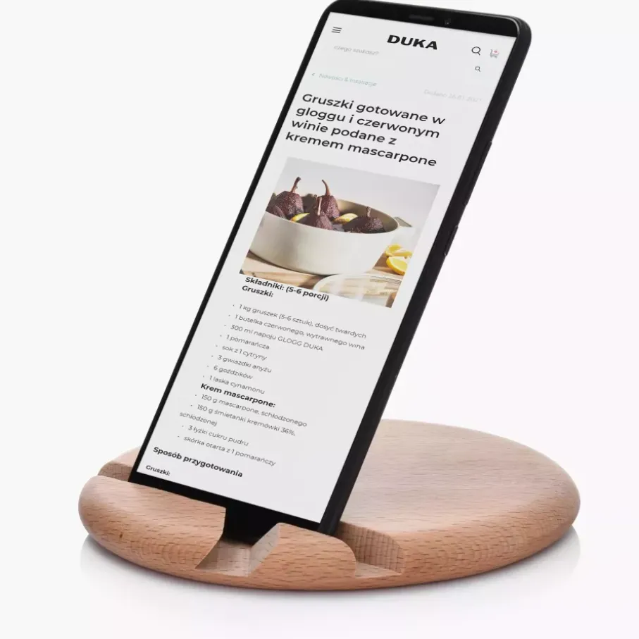 Podstawka pod garnek i telefon DUKA FYNDIG brązowa drewniana