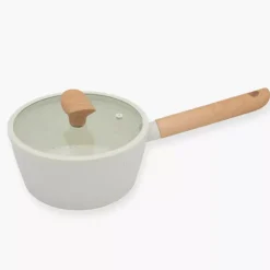 Rondel z pokrywką DUKA GRAN 1600 ml beżowy szary aluminiowy