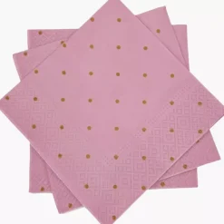 Serwetki papierowe PAW Golden Dots 33x33 cm 20 szt różowe