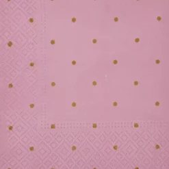 Serwetki papierowe PAW Golden Dots 33x33 cm 20 szt różowe